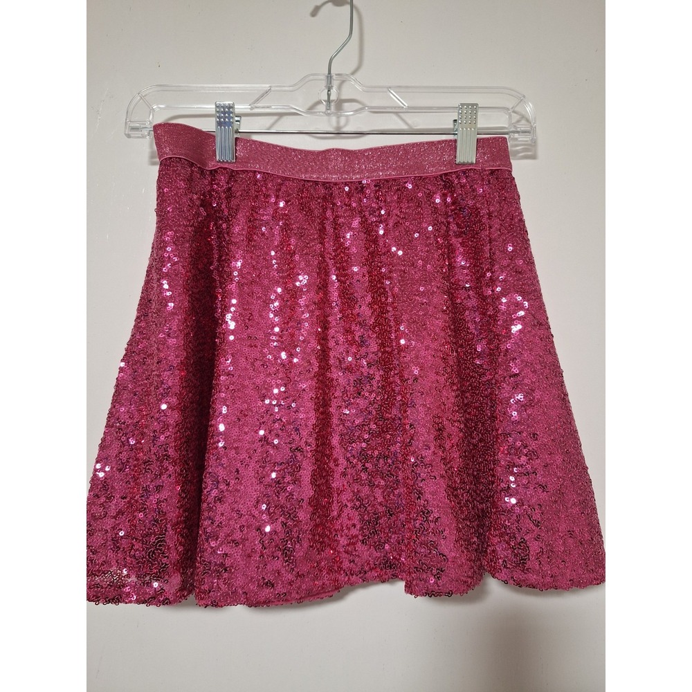 365 KIDS From Garanimals Girls Size 10 Pink Rose Sequin Skirt Elastic Waist - Picture 4 of 5